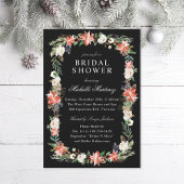 ウィンターホリデークリエレガントスマスブライダルシャワー 招待状