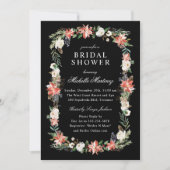 ウィンターホリデークリエレガントスマスブライダルシャワー 招待状 (正面)