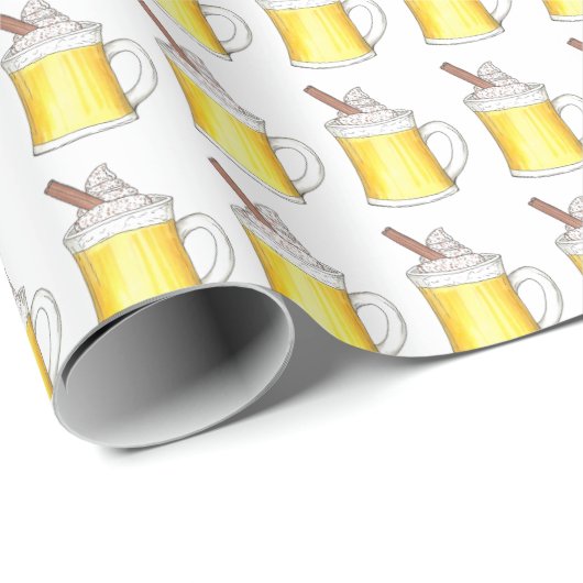 ウィンターホリデークリスマスエッグノグエッグノグドリンク ラッピングペーパー (ロールコーナー)