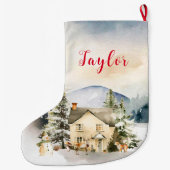 ウィンターホリデークリスマスコテージ ラージクリスマスストッキング (裏面)
