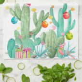 ウィンターホリデークリスマスサボスデザートサウスウェスト キッチンタオル (折り畳み)