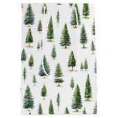 ウィンターホリデークリスマスツリーパターン ミディアムペーパーバッグ (裏面)