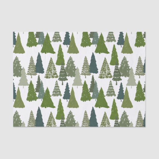 ウィンターホリデークリスマスツリーパターン 薄葉紙 (正面)