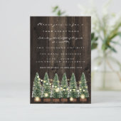ウィンターホリデークリスマスパーティーウッド素朴 招待状 (スタンド正面)
