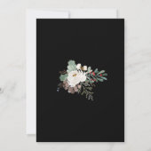 ウィンターホリデークリスマスパーティーブラックカスタムカラー 招待状 (裏面)