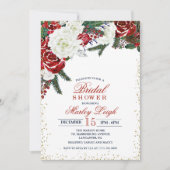 ウィンターホリデークリスマスブライダルシャワーの招待状 招待状 (正面)