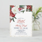 ウィンターホリデークリスマスブライダルシャワーの招待状 招待状 (スタンド正面)