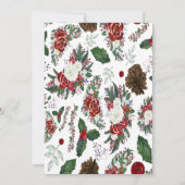 ウィンターホリデークリスマスブライダルシャワーの招待状 招待状 (裏面)