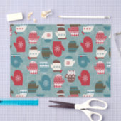 ウィンターホリデークリスマスミッテンス 薄葉紙 (クラフト)