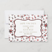 ウィンターホリデークリスマスレッドバッファロー結婚ズ セーブザデート (正面)