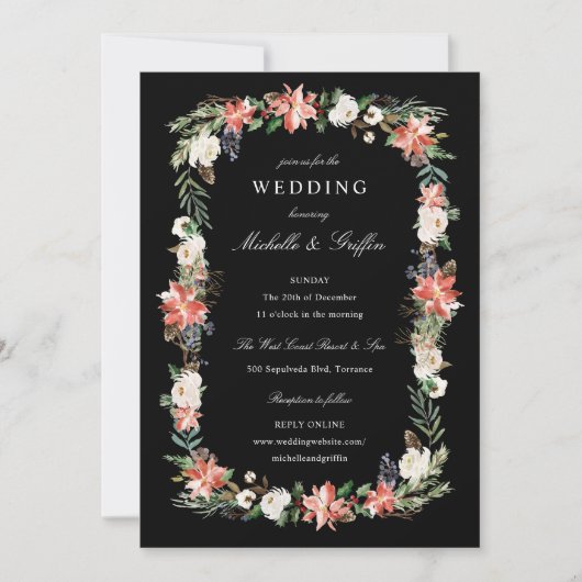 ウィンターホリデークリスマス結婚ズ 招待状 (正面)