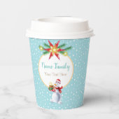 ウィンターホリデークリスマス&ニューイヤー雪だるま 紙コップ (裏面)