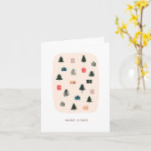 ウィンターホリデーグリーティングカード カード (黄色い花)