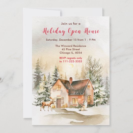 ウィンターホリデーコテージオープンハウス 招待状 (正面)