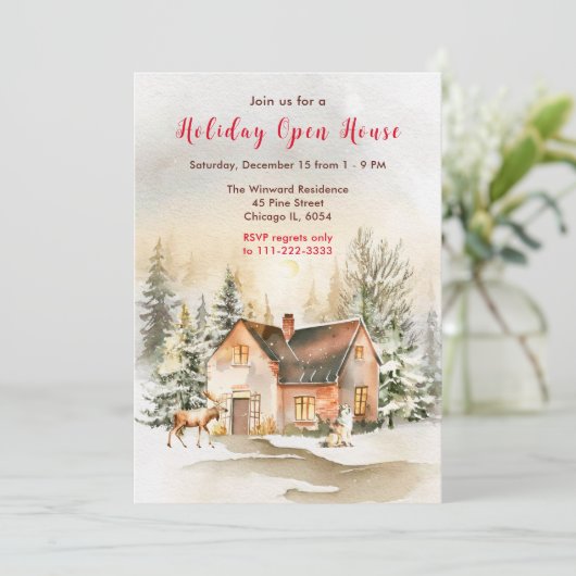 ウィンターホリデーコテージオープンハウス 招待状 (スタンド正面)