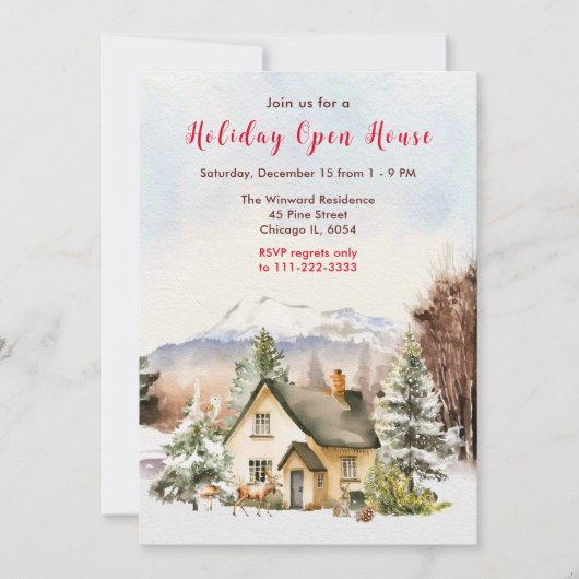ウィンターホリデーコテージオープンハウス 招待状 (正面)