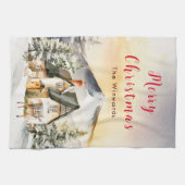 ウィンターホリデーコテージメリークリスマス キッチンタオル (横)