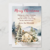 ウィンターホリデーコテージメリークリスマス シーズンカード (正面)