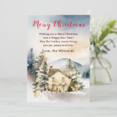 ウィンターホリデーコテージメリークリスマス シーズンカード (スタンド正面)