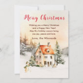 ウィンターホリデーコテージメリークリスマス シーズンカード (正面)