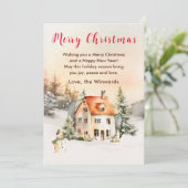 ウィンターホリデーコテージメリークリスマス シーズンカード (スタンド正面)