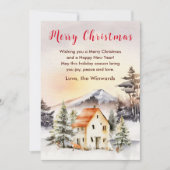 ウィンターホリデーコテージメリークリスマス シーズンカード (正面)