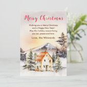 ウィンターホリデーコテージメリークリスマス シーズンカード (スタンド正面)