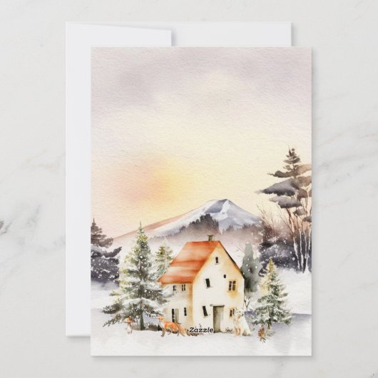 ウィンターホリデーコテージメリークリスマス シーズンカード (裏面)