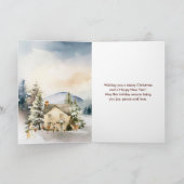 ウィンターホリデーコテージメリークリスマス シーズンカード (内部)