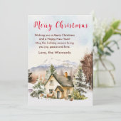 ウィンターホリデーコテージメリークリスマス シーズンカード (スタンド正面)