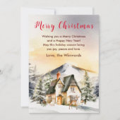 ウィンターホリデーコテージメリークリスマス シーズンカード (正面)
