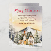ウィンターホリデーコテージメリークリスマス シーズンカード (正面/裏面)