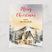 ウィンターホリデーコテージメリークリスマス シーズンポストカード (正面)