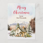 ウィンターホリデーコテージメリークリスマス シーズンポストカード (正面)