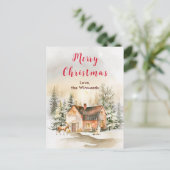 ウィンターホリデーコテージメリークリスマス シーズンポストカード (スタンド正面)