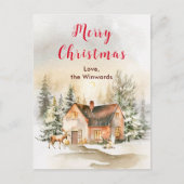 ウィンターホリデーコテージメリークリスマス シーズンポストカード (正面)