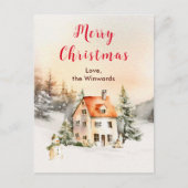 ウィンターホリデーコテージメリークリスマス シーズンポストカード (正面)