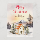 ウィンターホリデーコテージメリークリスマス シーズンポストカード (正面)