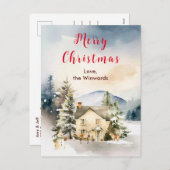 ウィンターホリデーコテージメリークリスマス シーズンポストカード (正面/裏面)