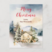 ウィンターホリデーコテージメリークリスマス シーズンポストカード (正面)