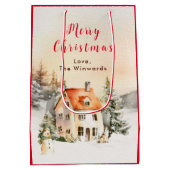 ウィンターホリデーコテージメリークリスマス ミディアムペーパーバッグ (裏面)