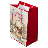 ウィンターホリデーコテージメリークリスマス ミディアムペーパーバッグ (裏面アングル)