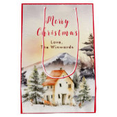 ウィンターホリデーコテージメリークリスマス ミディアムペーパーバッグ (裏面)