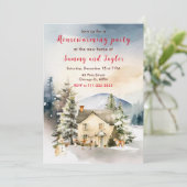 ウィンターホリデーコテージ引っ越し祝いパーティーパーティー 招待状 (スタンド正面)