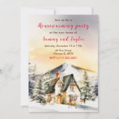 ウィンターホリデーコテージ引っ越し祝いパーティーパーティー 招待状 (正面)