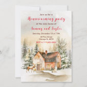 ウィンターホリデーコテージ引っ越し祝いパーティーパーティー 招待状 (正面)