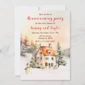 ウィンターホリデーコテージ引っ越し祝いパーティーパーティー 招待状 (正面)
