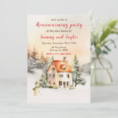 ウィンターホリデーコテージ引っ越し祝いパーティーパーティー 招待状 (スタンド正面)