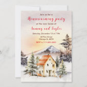 ウィンターホリデーコテージ引っ越し祝いパーティーパーティー 招待状 (正面)