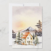 ウィンターホリデーコテージ引っ越し祝いパーティーパーティー 招待状 (裏面)